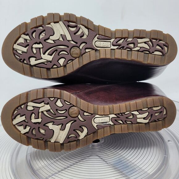 Merrell Boots Burgundy Leather Shoes Hidden Wedge Womens sz 7.5 Cinnamon J48714 - Picture 6 of 7